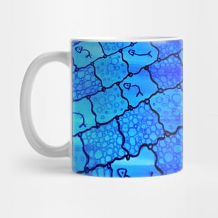 Abstract art, Blue Fishing Net Mug